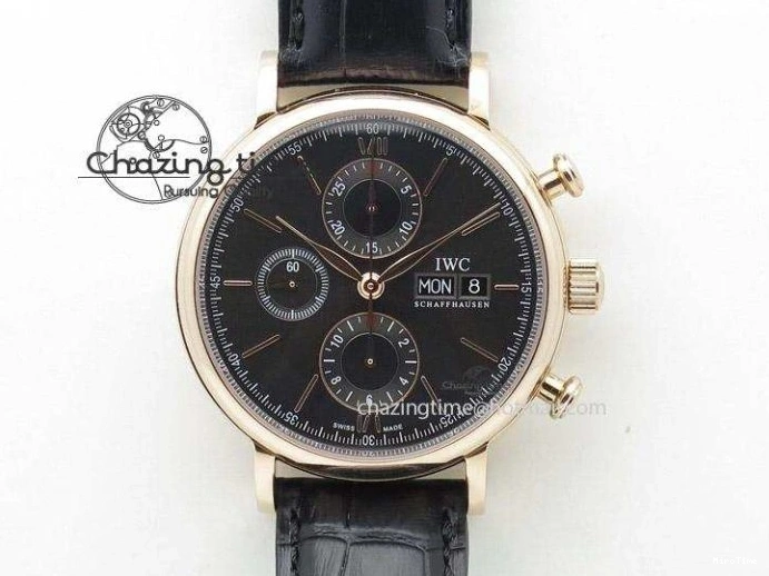 MIROTIME 0104 Supportive Big Pilot Real PR IW502003 Real Ceramic ZF 1:1 Best Edition On Black Calfskin Strap A51111 V 7238